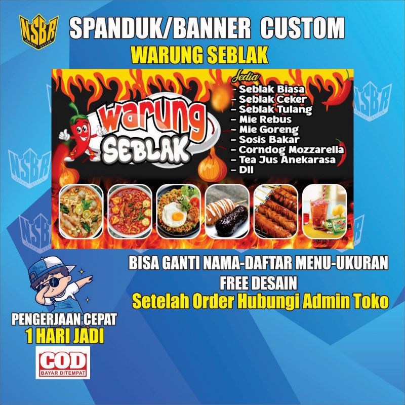 Jual Spanduk Warung Seblak / Spanduk Seblak Bisa Custom Bebas Request ...