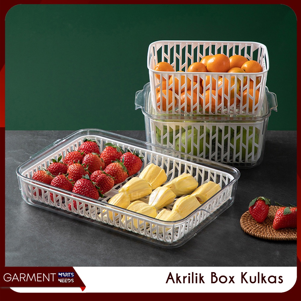 Jual Food Container Kotak Makanan Buah Sayur Keranjang Kulkas Akrilik ...