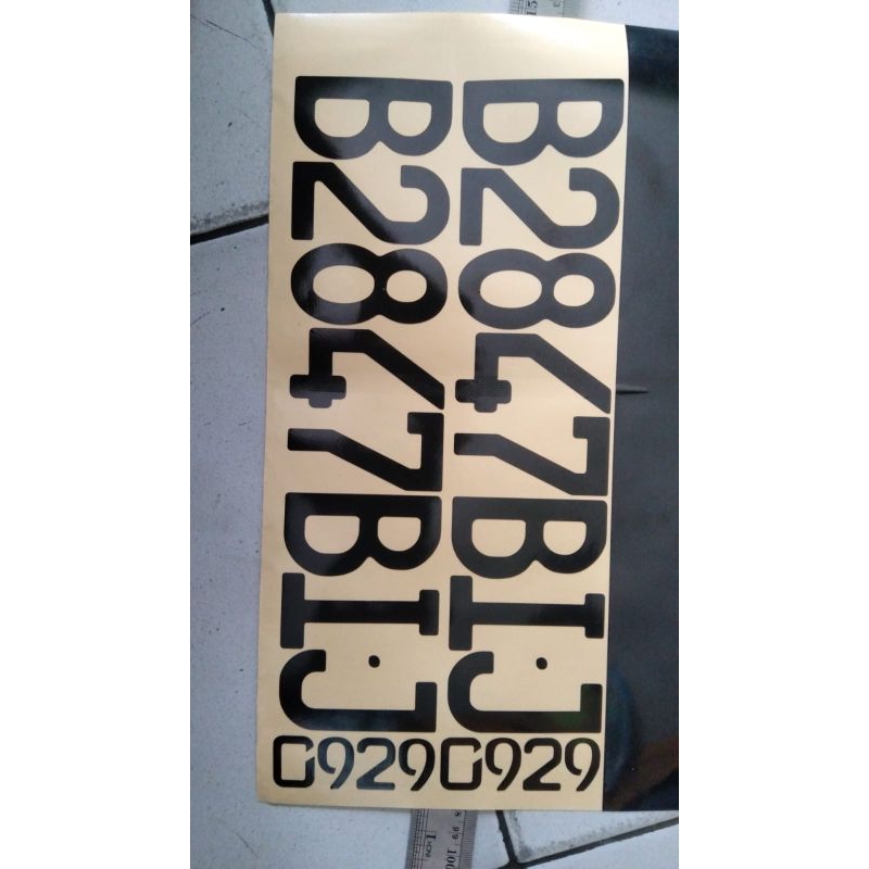 Jual sticker angka plat motor mobil 2pcs depan belakang | Shopee Indonesia