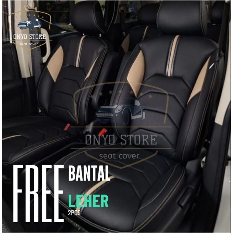 PROMO!!! Cover Jok Mobil Toyota Fortuner VRZ Full Set Baris Kulit Sintetis