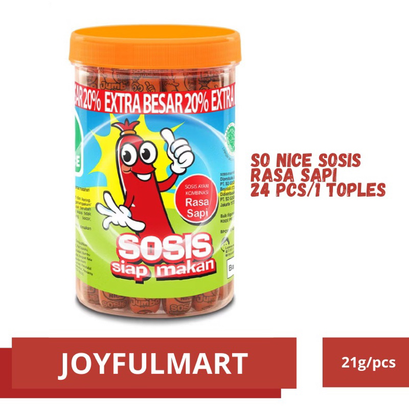 Jual Sosis Sonice Rasa Sapi isi 24 Pcs / 1 Toples | Shopee Indonesia