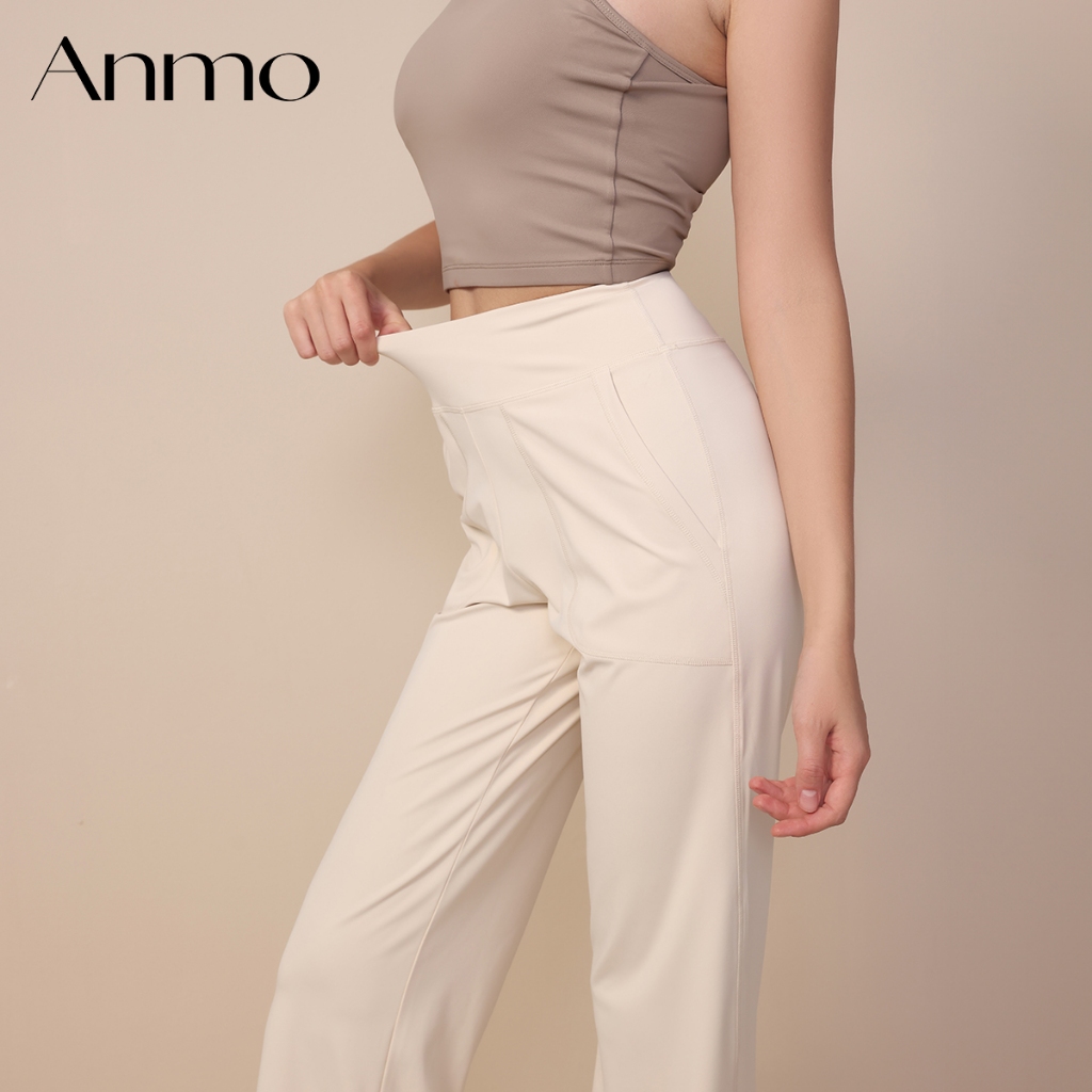 Jual ANMO-Celana kasual high-waist, celana olahraga, santai, celana ...