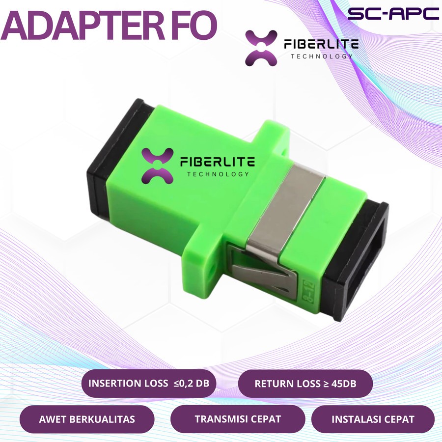 Jual Adapter SC APC Fiber Optik Barell Connector SC/APC Fiber Optic ...