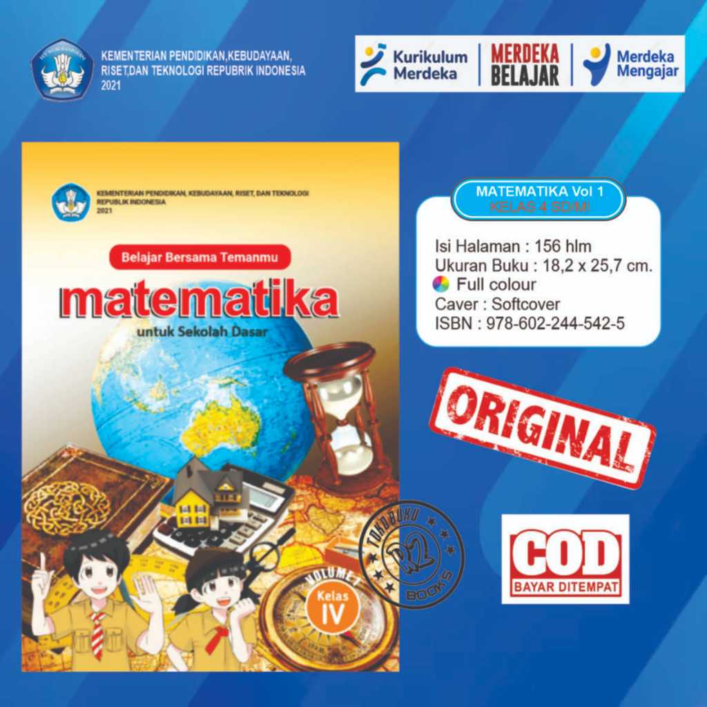 Jual Buku matematika vol 1 kelas 4 SD/MI kurikulum merdeka | Shopee ...