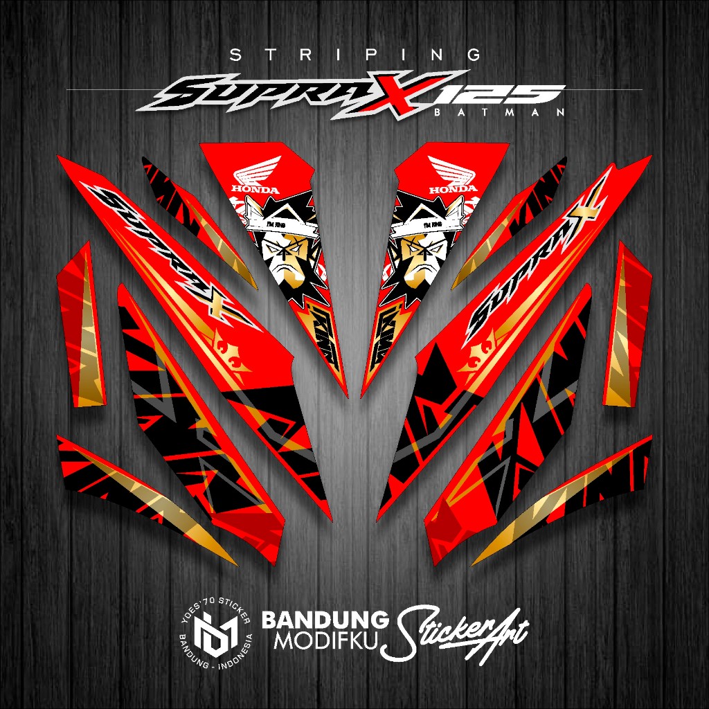 Jual STRIPING VARIASI SUPRA X 125R / MOTIF KRS 51 / STIKER SUPRA X 125 ...