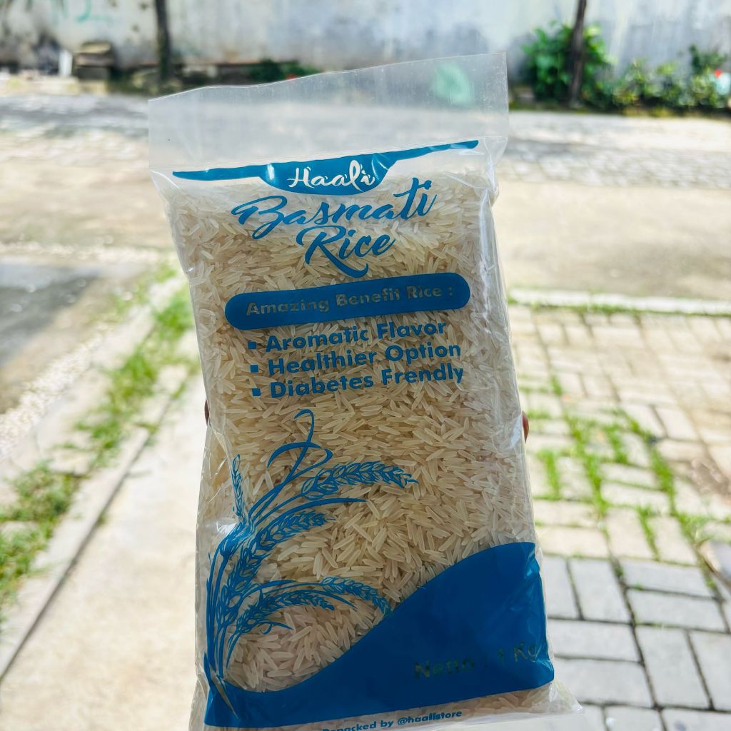 Jual BERAS BASMATI ABUKASS 1kg ASLI INDIA Repack Rice Sella Panjang ...