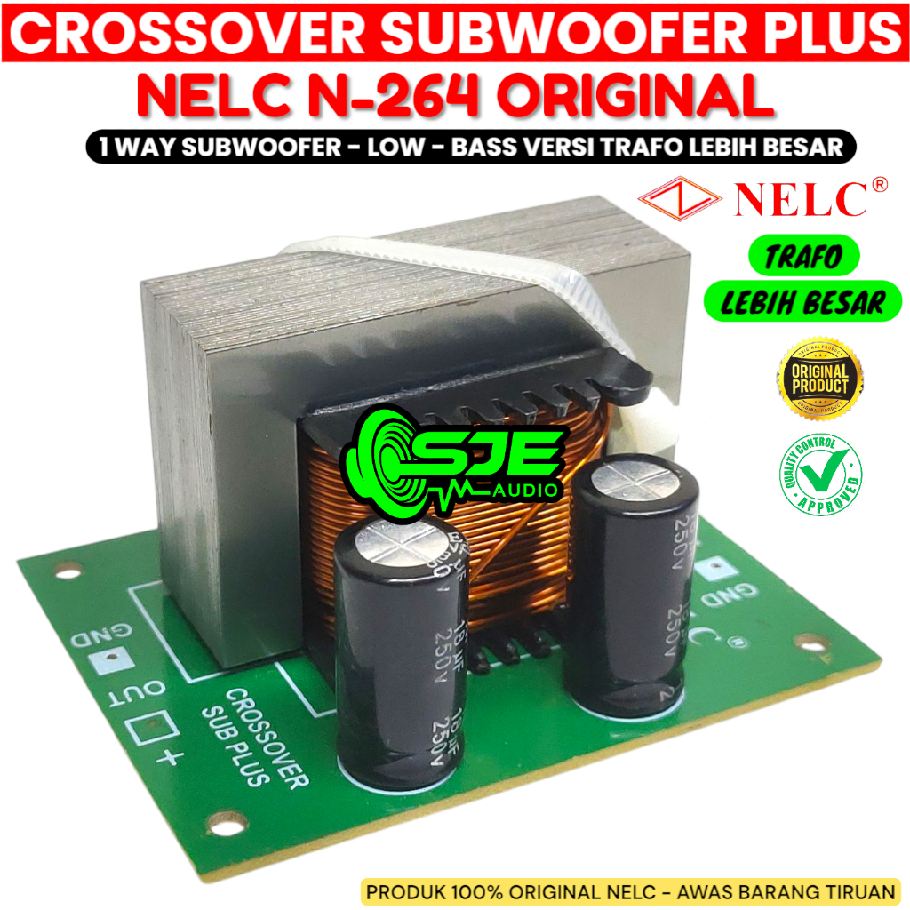 Jual CROSSOVER SUBWOOFER PLUS 1 WAY N264 NELC CROSOVER SUB SUBWOFER LOW ...