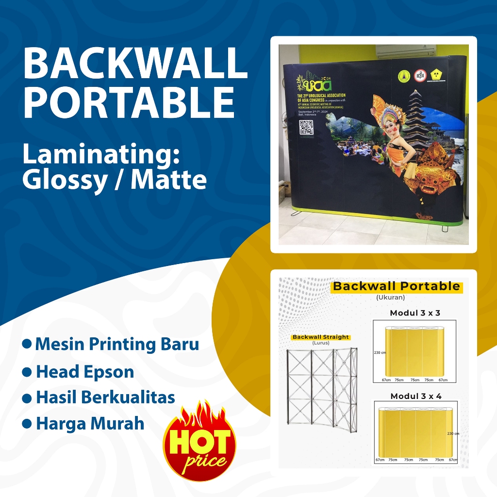 Jual Backwall Portable 3x3 Meter Modul Straight / Curved backwall ...