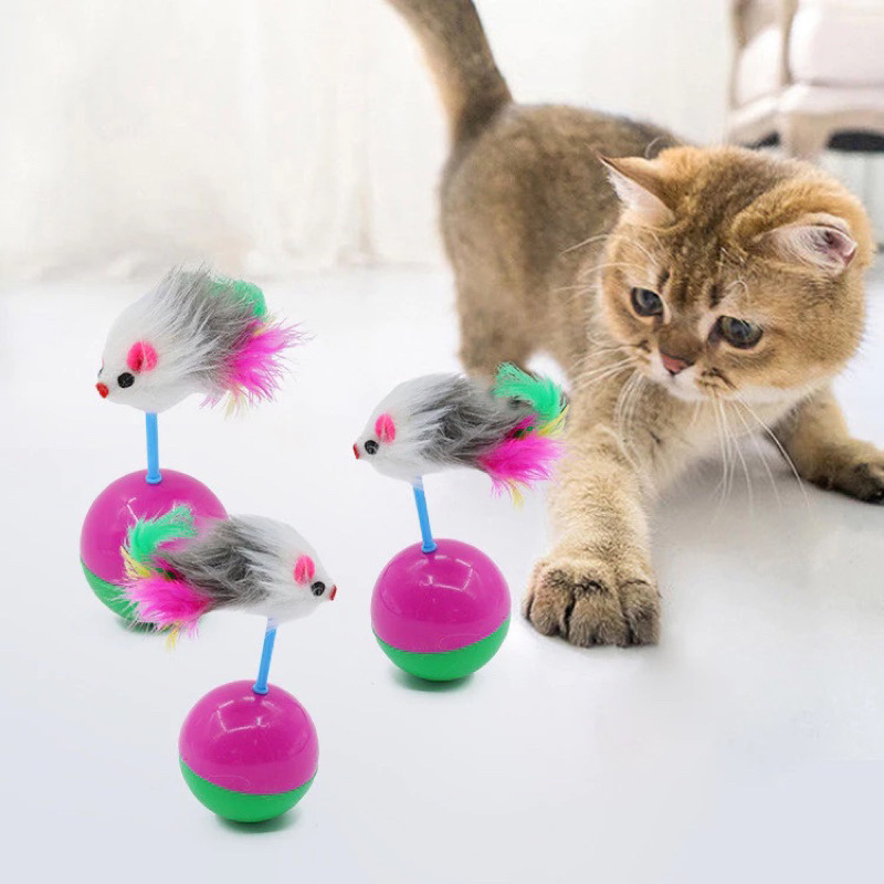 Jual Mainan Kucing Bola Plastik Tikus Goyang Hewan | Shopee Indonesia
