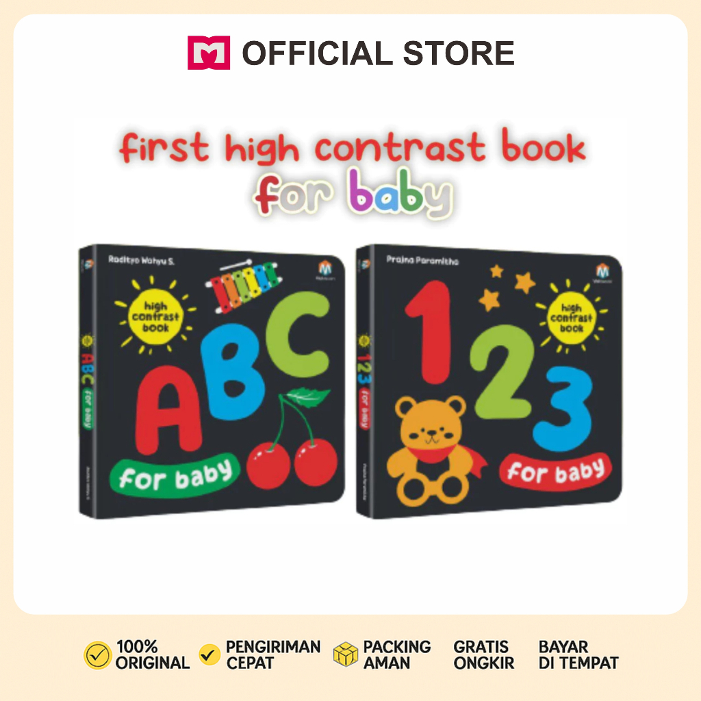 Jual DM Bookstore - Paket Board Book Mini Balita ABC 123 for Baby High ...