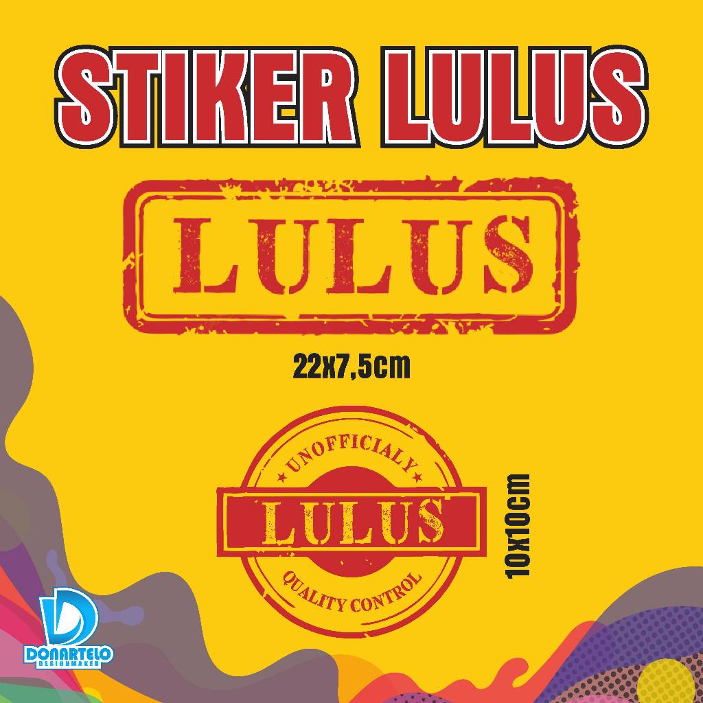 Jual STIKER STICKER STEMPEL LULUS TRANSPARAN UNTUK XBANNER WISUDA ...