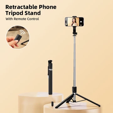 Goojodoq Selfie Stick Live Tripod Bluetooth Selfie 1.7m Stainless Steel Fill Light Rotatable
