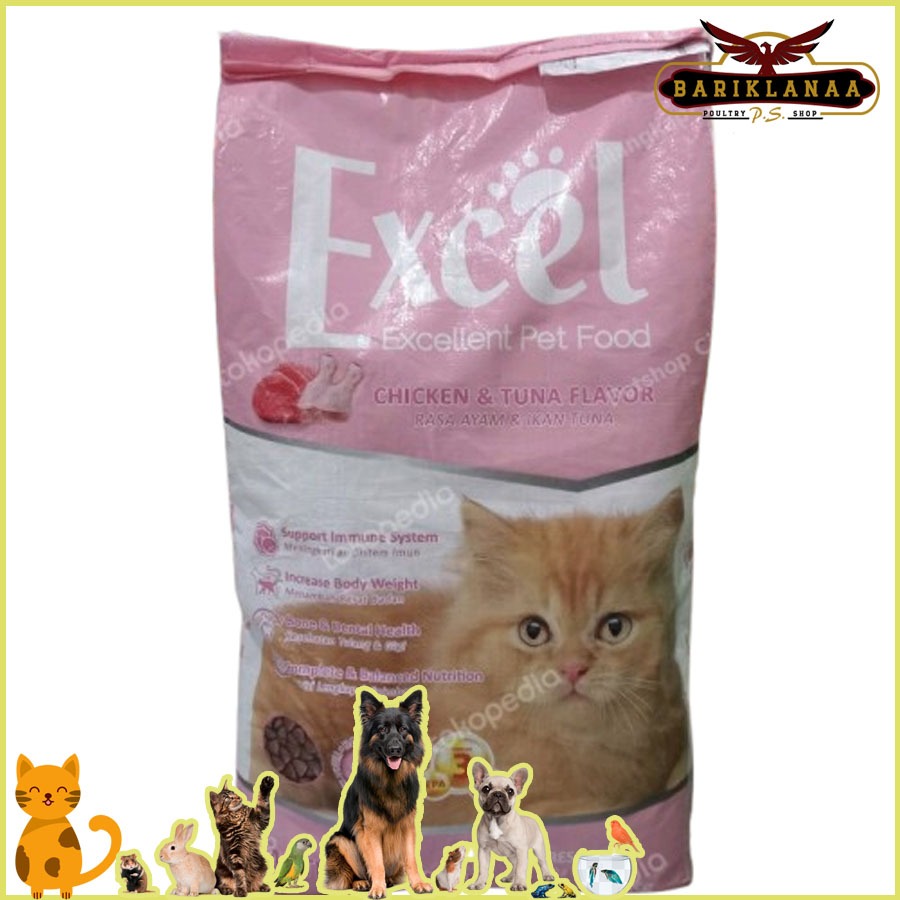 Jual EXCEL KITTEN DRY CAT FOOD 20KG - PAKAN KUCING EXCEL KITTEN CHICKEN ...