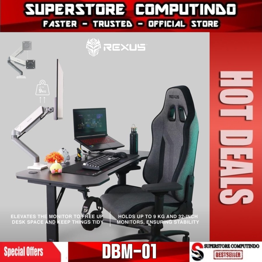 Jual Rexus Monitor Arm Bracket DBM-01 | DBM01 For PC & TV | Shopee ...