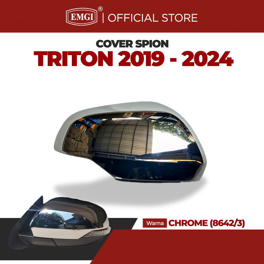 Jual EMGI - Cover Spion Atas Triton 2019 keatas - CHROME | Shopee Indonesia