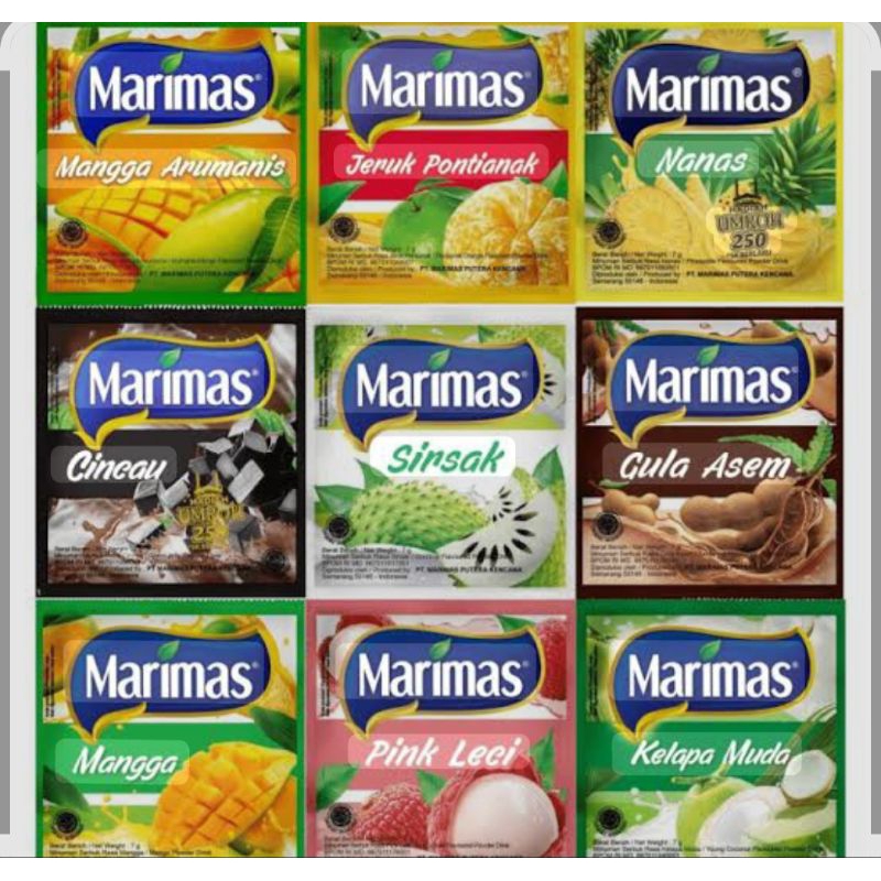 Jual Marimas Minuman Bubuk 1 Renteng isi 10 Sachet | Shopee Indonesia