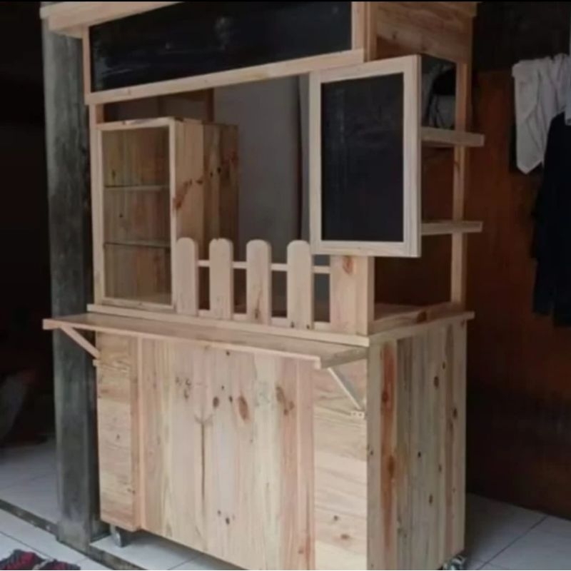 Jual Rombong Kayu Panjang 120 cm | Rombong Kantin | Gerobak Kantin ...