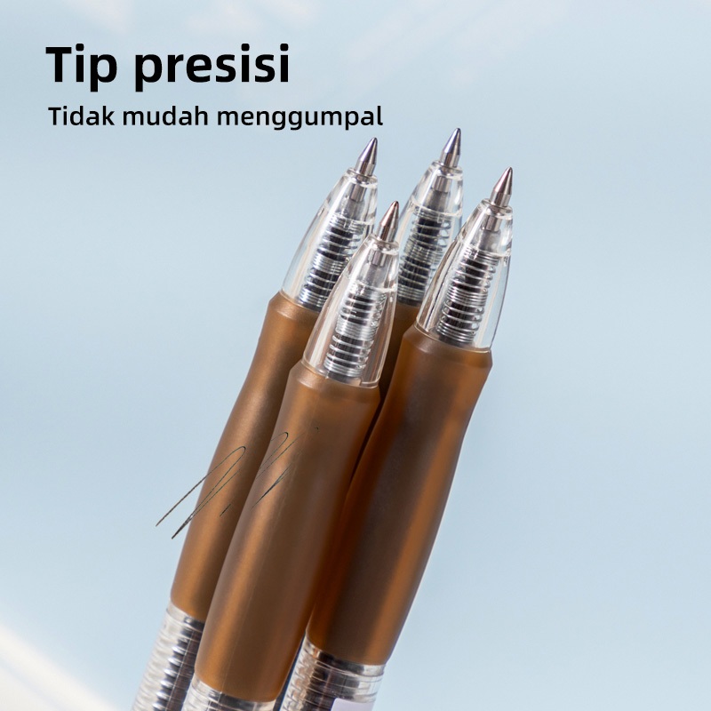 Deli Pulpen Gel Warna  / Color Gel Pen Pulpen Cetek 0.5mm Warna Cerah Vivid Comfortable Grip SA500 (4)