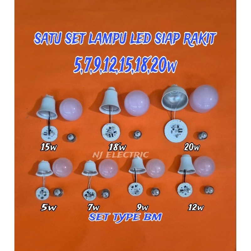 Jual fullset lampu LED siap rakit (tipe bm) | Shopee Indonesia