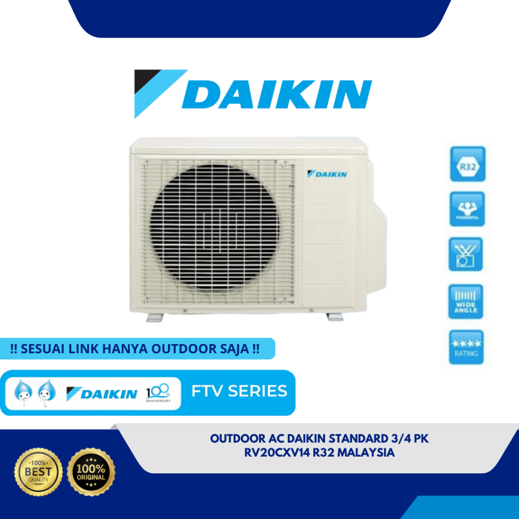 Jual OUTDOOR AC DAIKIN MALAYSIA STANDART R32 RV20CXV14 3/4 PK BARU ...