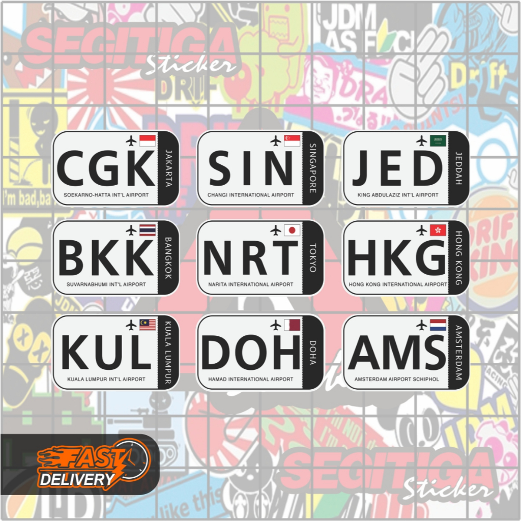 Jual Sticker International Airport Sign Bandara Internasional Ukuran 7. ...