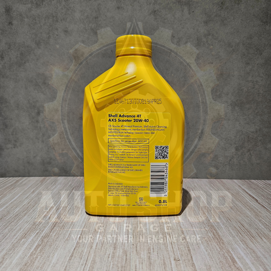 Jual Shell Advance AX5 20w-40 Matic 0.8 Liter - Oli Motor Matic ...