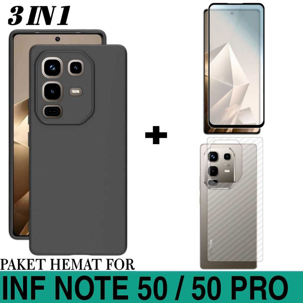 Jual PROMO 3IN1 CASE INFINIX NOTE 50 50 PRO SOFT CASE FREE TEMPERED ...