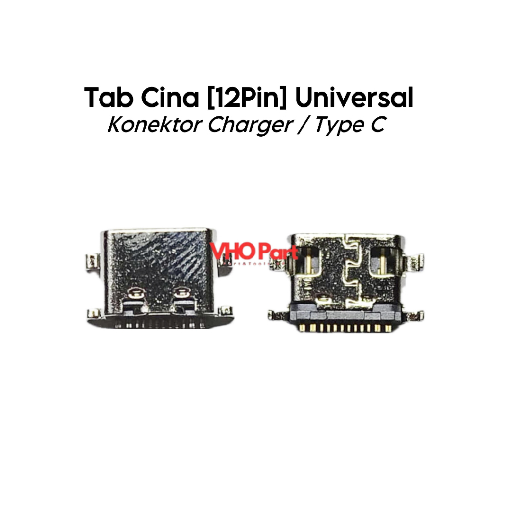 Jual Konektor Cas Tab Cina 12 PIN Universal Type C - Connector Cas ...