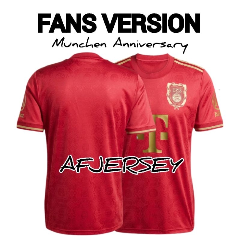 Jual Fans Version Jersey Bayern Mnchn Anniversary 125 Merah 2025 2026 ...
