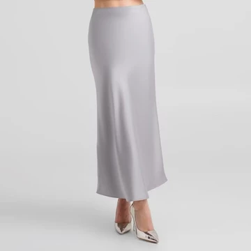 Rok Satin Silk Premium Satin Skirt Midi Panjang Rok Kerja Kuliah Wanita Korean Style Basic
