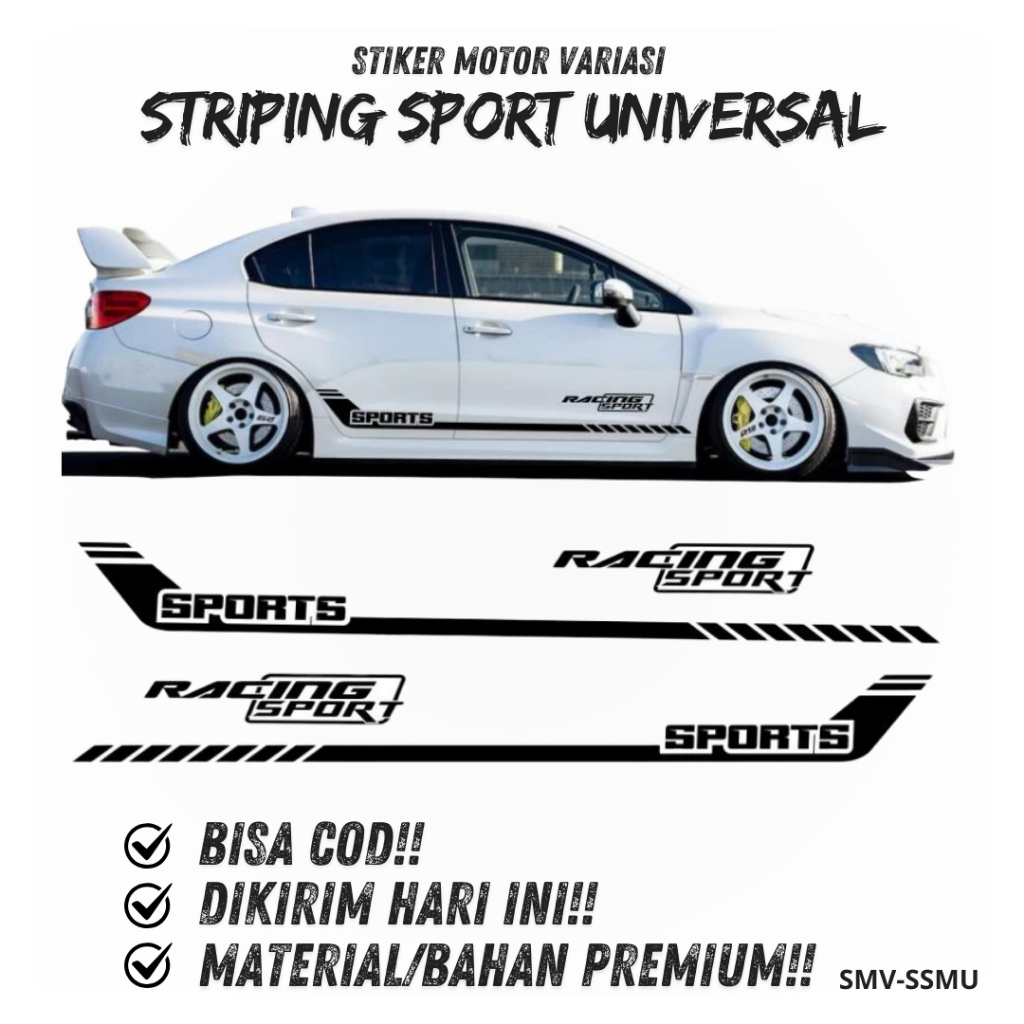 Jual Stiker Striping Sport Universal Mobil Tahan Lama Sticker Cutting ...