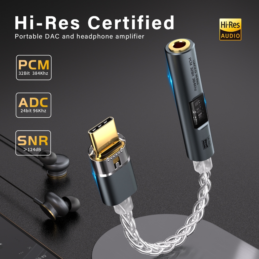 Jual Premium Dac Adaptor Type C to 3.5mm Amplifer High Resolution ...