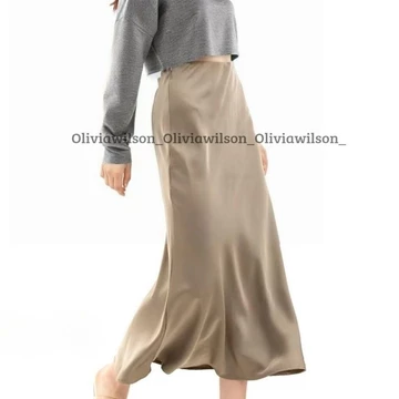 Rok Satin 90 Cm SATIN SKIRT Premium Panjang Rok Satin Semi Duyung Satin Silk Basic Wanita