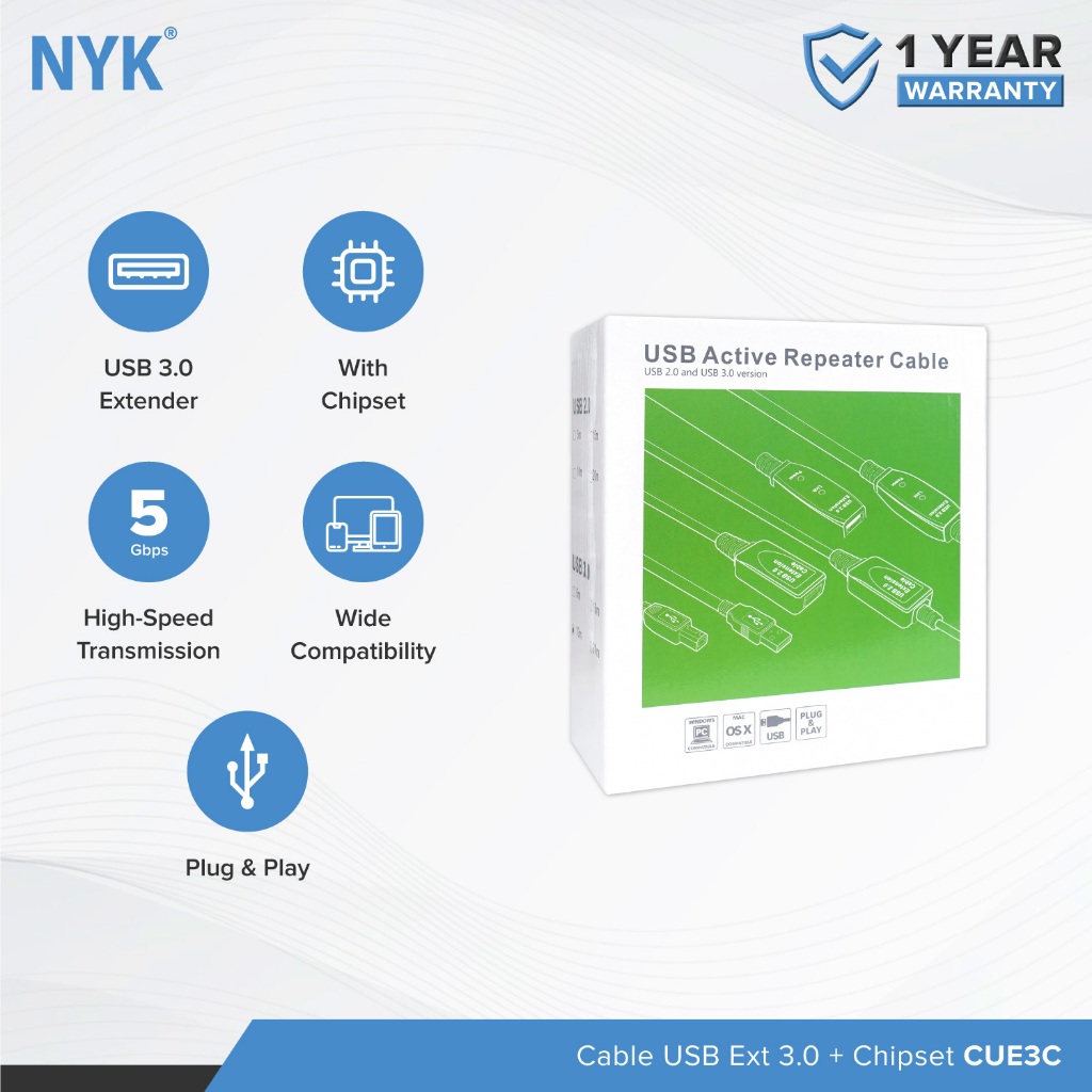 NYK Kabel Extension USB 3.0 Extender Aktif with Chipset 5 Meter COD (7)