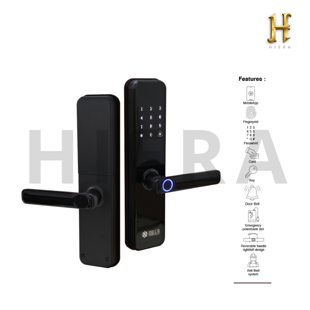 Jual NOBLEZA Smart Door Lock Kunci Pintu Digital Fingerprint RFID ...