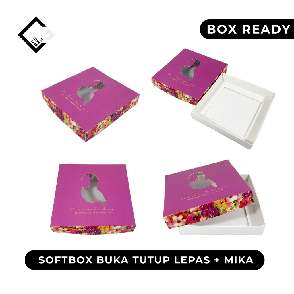 Jual READY BOX HIJAB / PACKAGING / SOFT BOX / KOTAK HIJAB / BUKA TUTUP ...