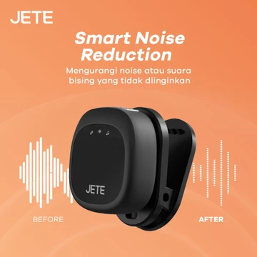 JETE Microphone Wireless MP2 Magnetic Mikrofon Type C With Adapter Lightning Mic Clip On Double