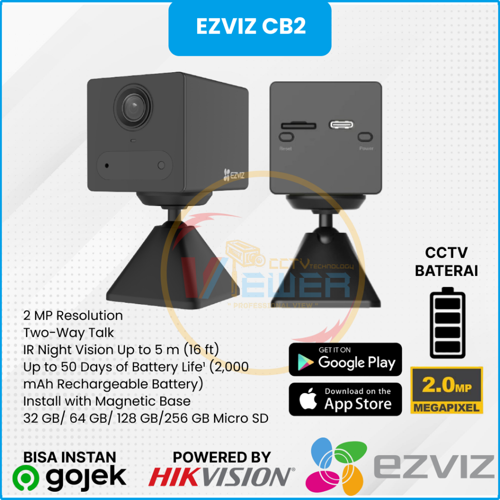 Jual EZVIZ CB2 2MP IP Camera Wifi Smart Home Battery | Shopee Indonesia