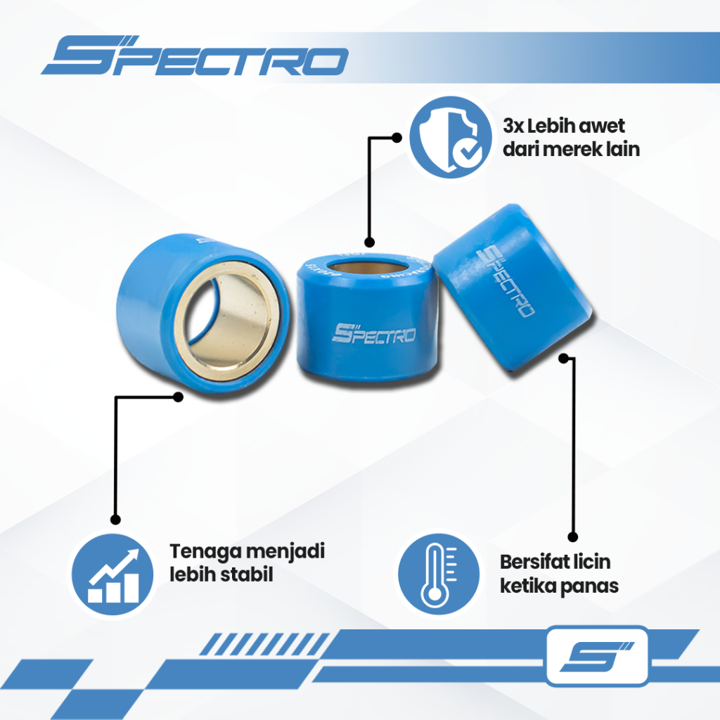 Jual Spectro Roller Vario 125 150 PCX ADV Stylo 160 Genio Beat Fi ...