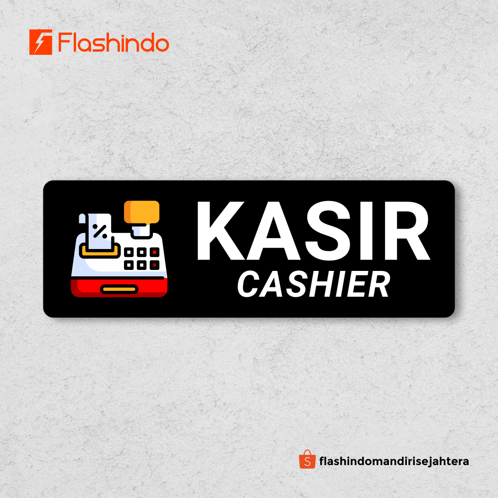 Jual Signboard / Sign Akrilik Informasi Kasir Cashier | Tanda Antrian ...