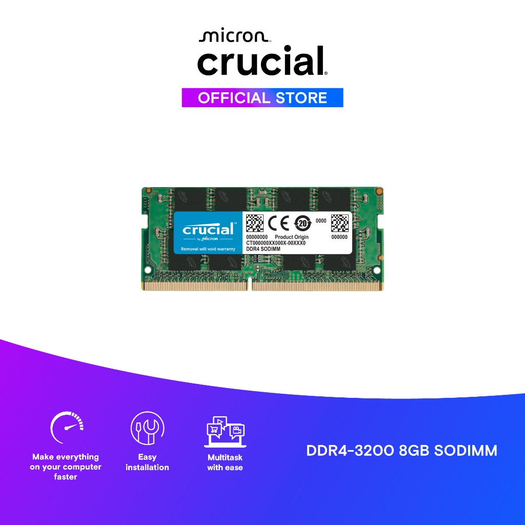 8gb Ram Crucial 2x8gb Ddr4 3200 Crucial SODIMM DDR4 8GB 16GB 32GB