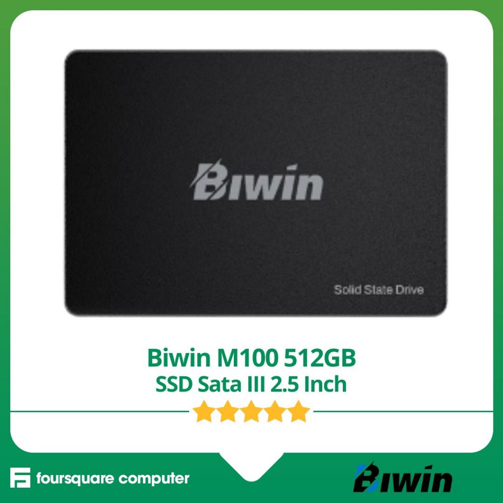 Jual Biwin M100 512GB SSD Sata III 2.5 Inch | Shopee Indonesia