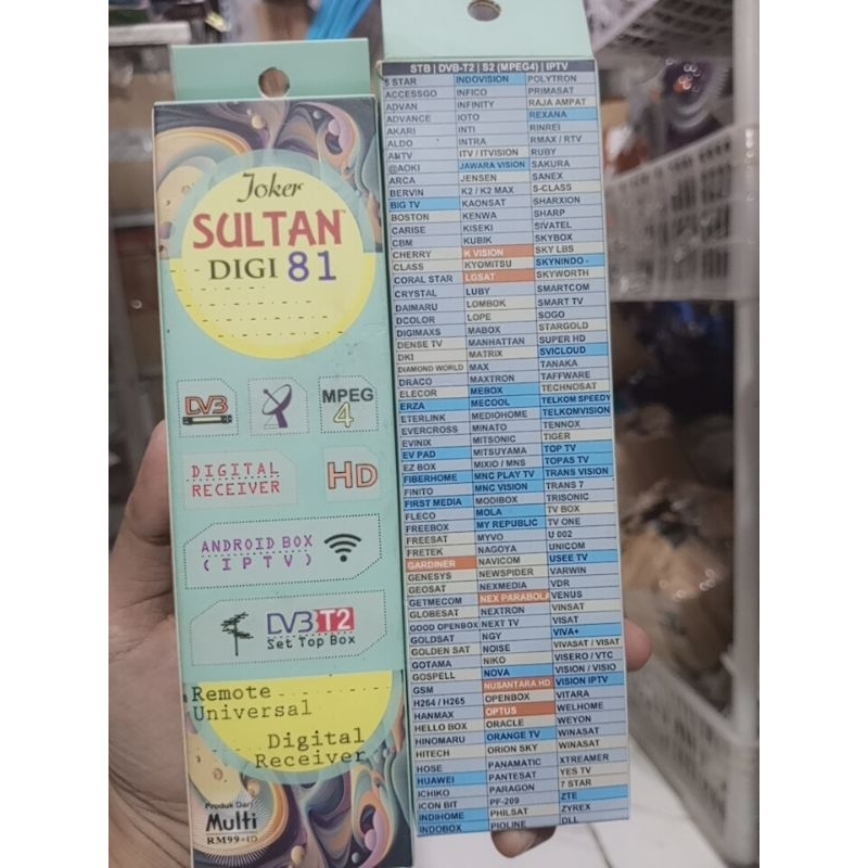 Jual remote joker sultan 11 untuk set top box ( stb ) DVB T2 , android ...