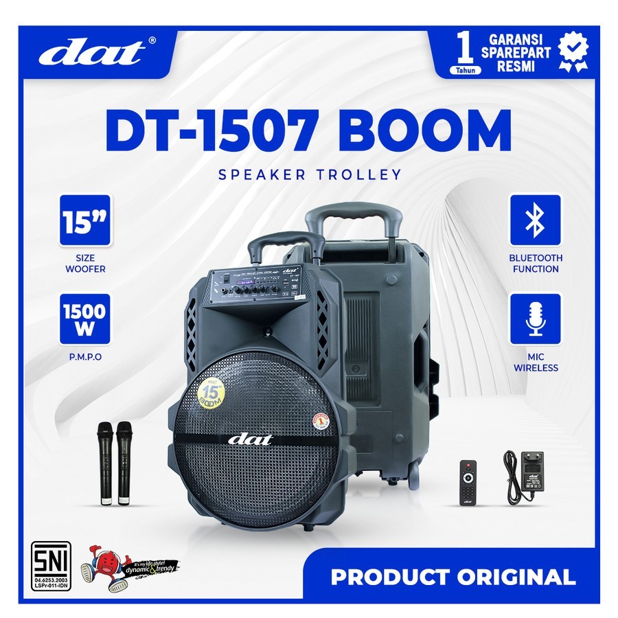 Jual Speaker Portable DAT DT-1507 BOOM 15 inch | Shopee Indonesia