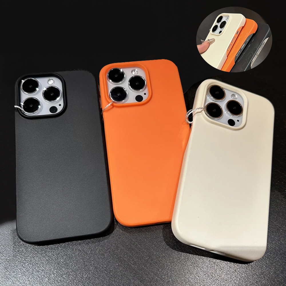 Jual BOOM STORE Half Pack Silicone Case Matte Simple Solid Color Casing ...