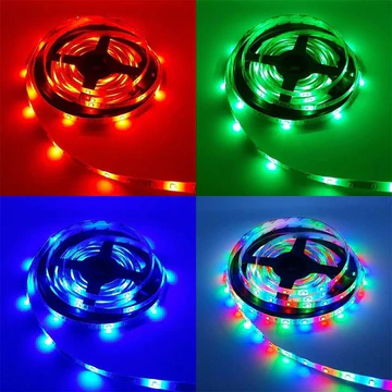 Lampu Led Strip Rgb Remote Warna Warni 5 Meter Anti Air Free Adaptor 2835 10