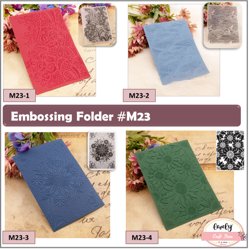 Jual LovelyCraftStore | M23 - Embossing folder Emboss Folder untuk ...