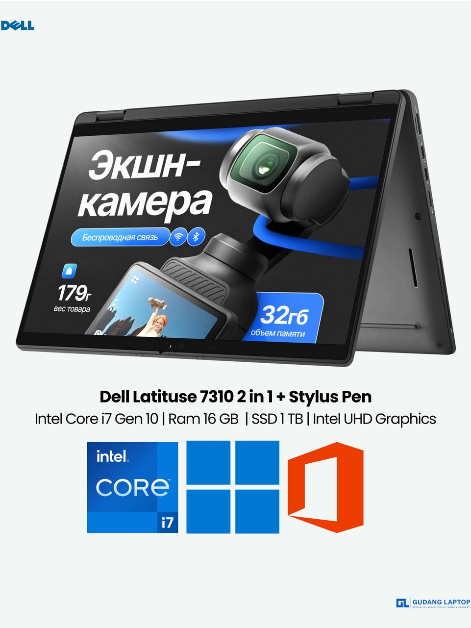 Laptop Dell Latitude 7310 2-in-1 Core i5-10310U RAM 8GB SSD 256GB 13.3