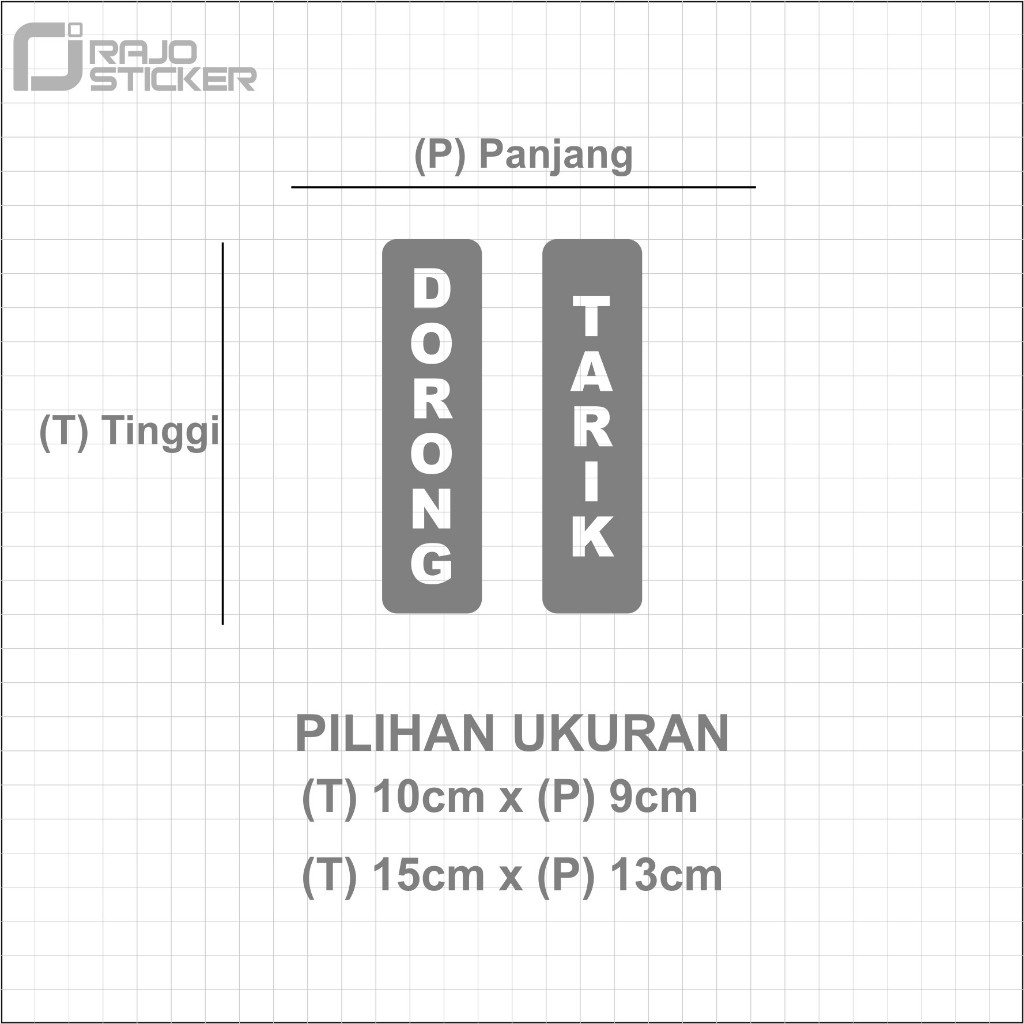 Jual Sticker Pintu Kaca Dorong Tarik Persegi Stiker Cafe Sign Tanda ...