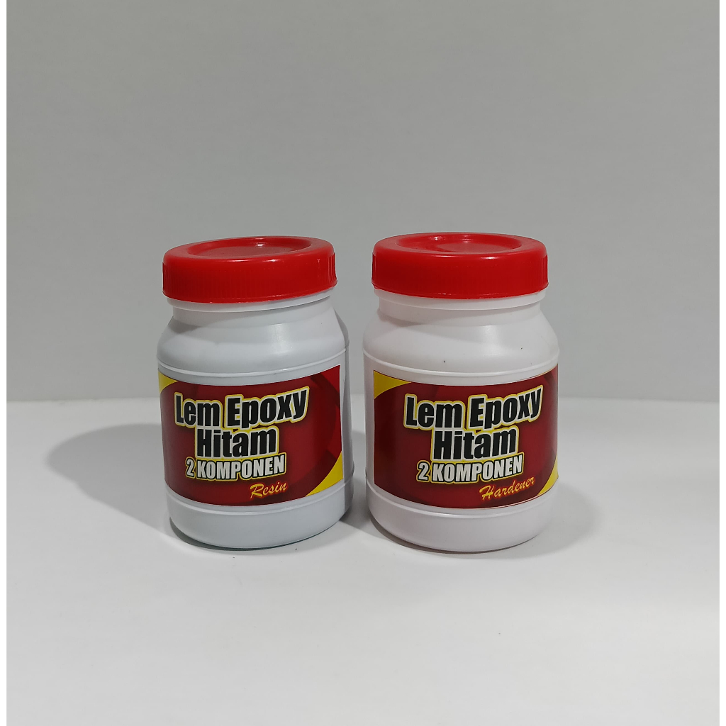 Jual Lem epoxy hitam 2 komponen 200 gram untuk pasang spul speaker ...